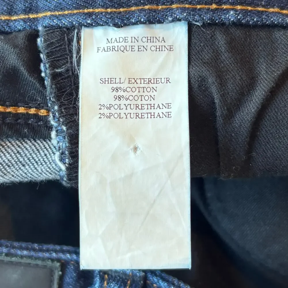 Theory Raffi Slim Fit Jeans Straight Leg Stretch Rinsed Indigo Mens Size 32x29